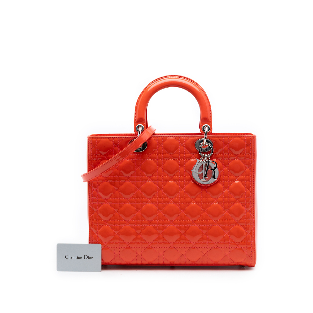 Pre-Loved Dior Large Patent Cannage Lady Dior - Picture 7 of 7
